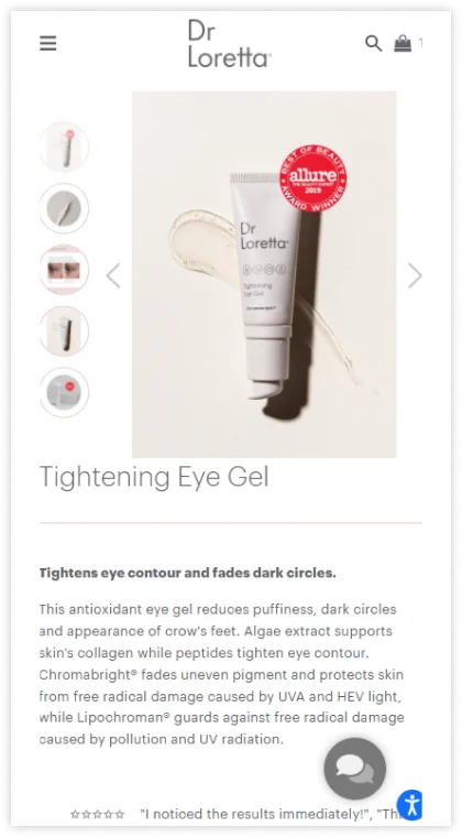 tightening eye gel